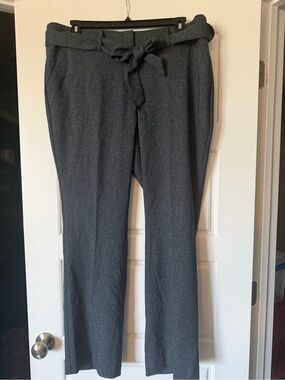 NWT Loft Gray Dress Pants with Tie Belt Waist